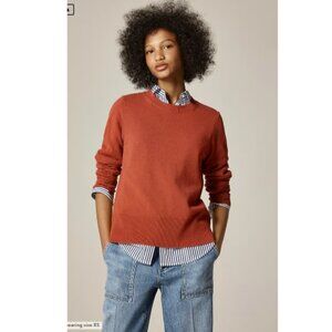 J. Crew Cashmere classic-fit crewneck sweater, Burnished Orange / Rust | Medium
